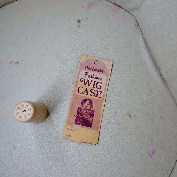 1960s MOD Air-Lander Green Fashion Wig Case Tote Full Zip Around Top Handle GUC - Picture 14 of 14